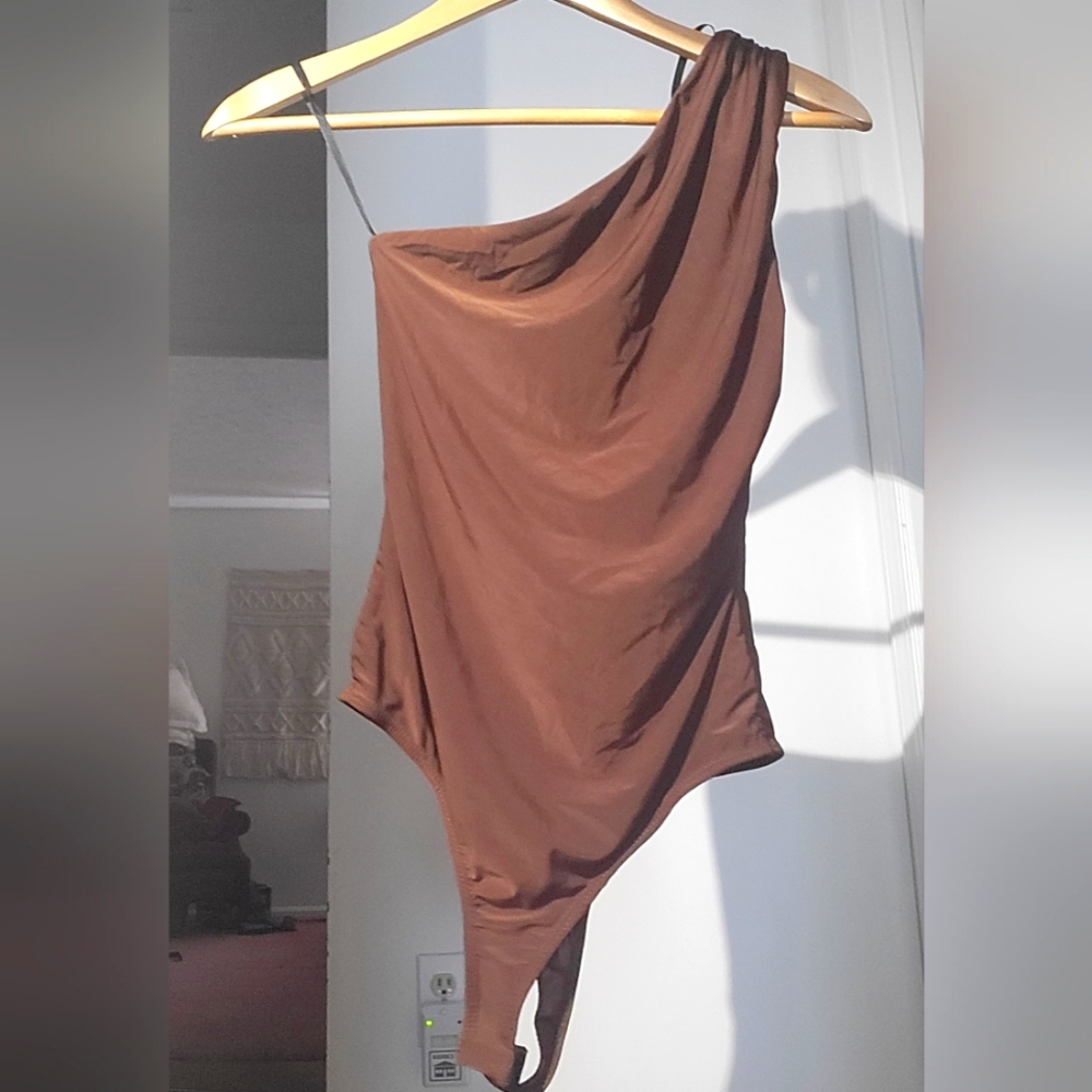 One Shoulder Brown Bodysuit- 21 Saints / Saints 21
